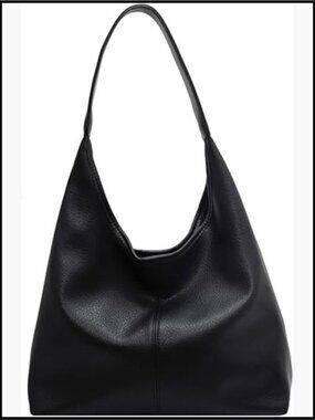 Slouchy Hobo Tote Bag Soft PU Leather Casual Work Everyday Shoulder Purse